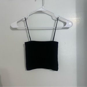 Zara square neck crop top